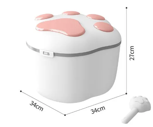 New Design Airtight Dog cat Food Storage Container Pet Paws Airtight Food Storage Containers