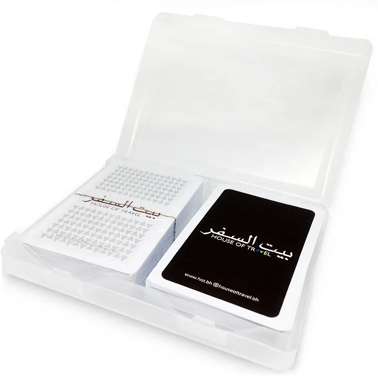Transparent Waterproof Customized Design Poker Plastic Playing Cards Box For Promotion