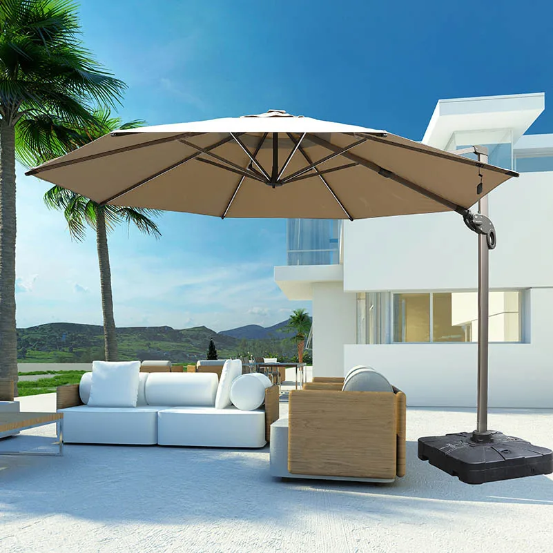 Factory Umbrella Supplier Outdoor Roma Umbrella LED Lighting Large Patio Umbrella
