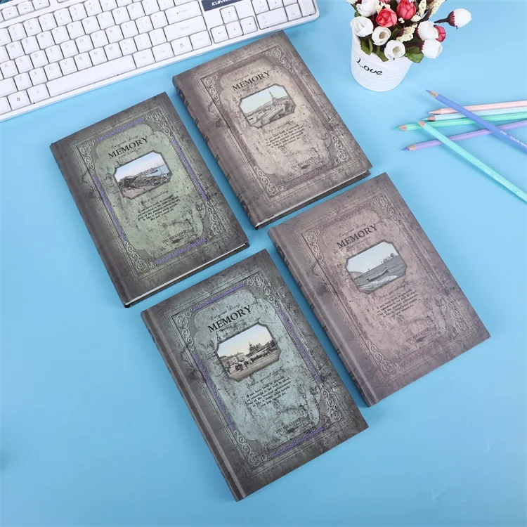 A5 144 sheets notebook  European style cover student stationery thermal binding thick notepad Office & School Supplies