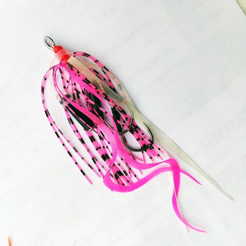 hot sell silicone tie skirt lure assist hook madai  slider  snapper jig hook