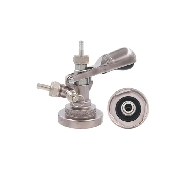New type keg coupler D Type System Connectors Draft Tap Dispenser Keg Beer Coupler WIth relief valve