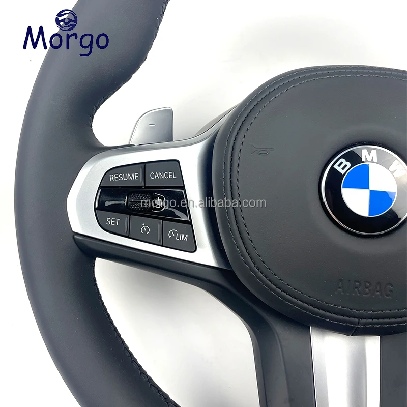New pure leather steering wheel for BMW G01 G02 G05 G06 G07 G11 G14 G20 G22 G26 G30 G32 steering wheel F series upgrade G series