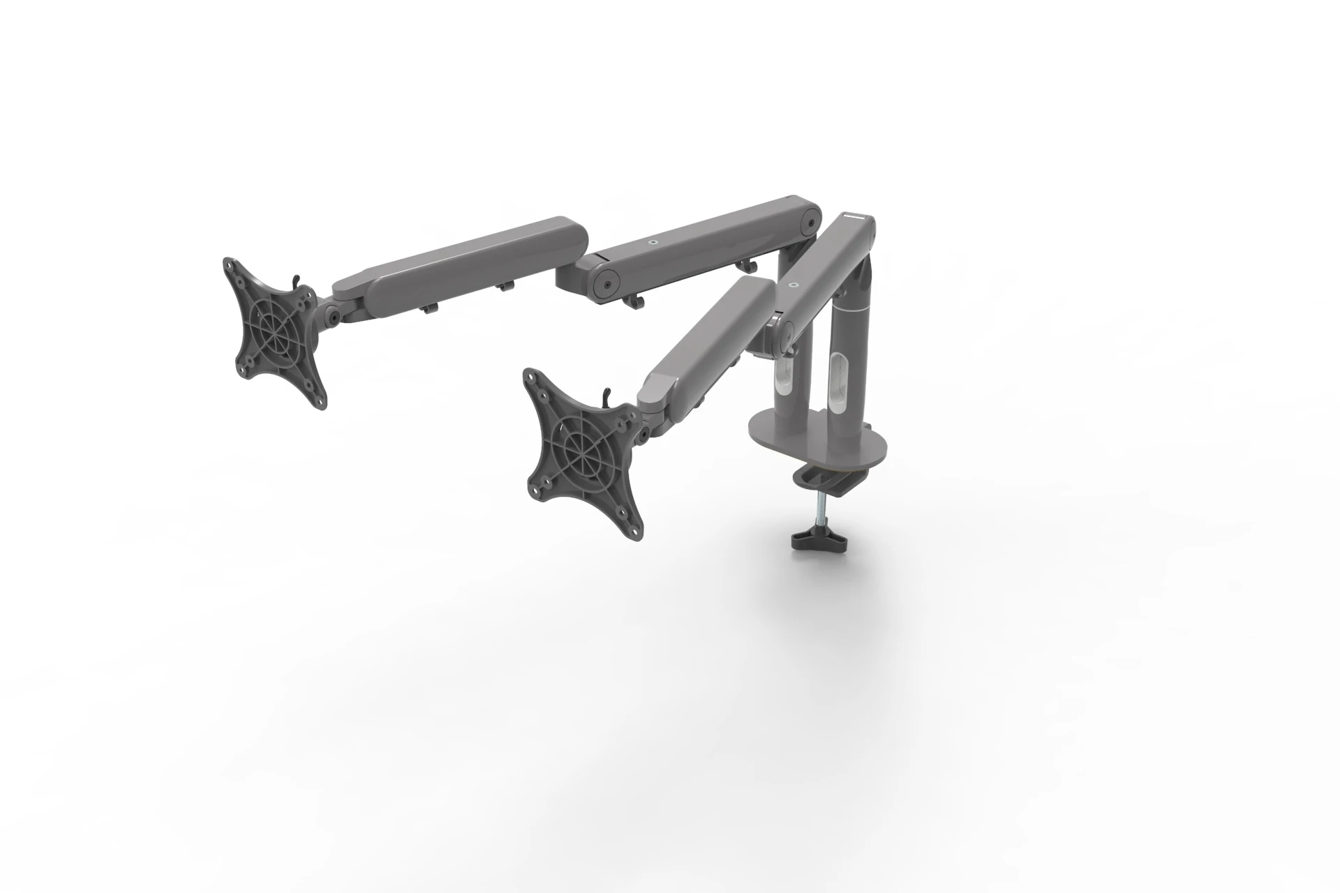 Dual Arms Desk Monitor Mount, Monitor Stand Clamp