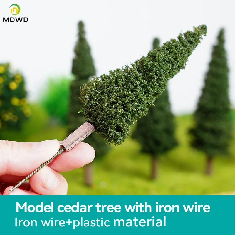 Model Train Railway 1:87 O G Scale Railway Layout 10cm Green Model Wire Pine Trees Artificial Layout