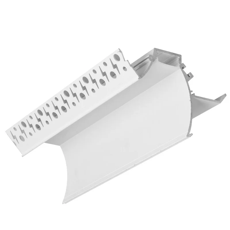 Iled7634  white Stretch ceiling profiles opal cover dry wall profile for led strips 2m 3m profil led treppe