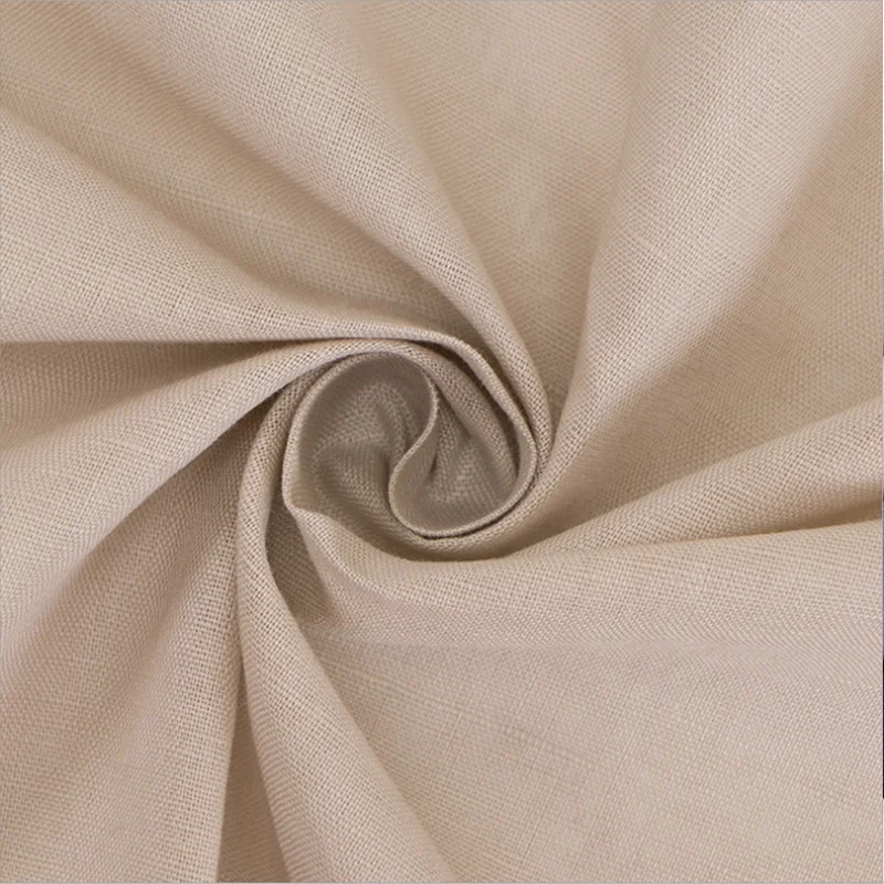 Manufacturers Direct Sales Color Plain Plain Blended Cotton And Linen Woven Fabric