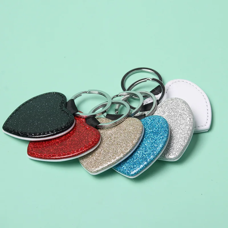 Luxury PU Leather Thermal Transfer Blank Leather Keychain for Personalized Engraving