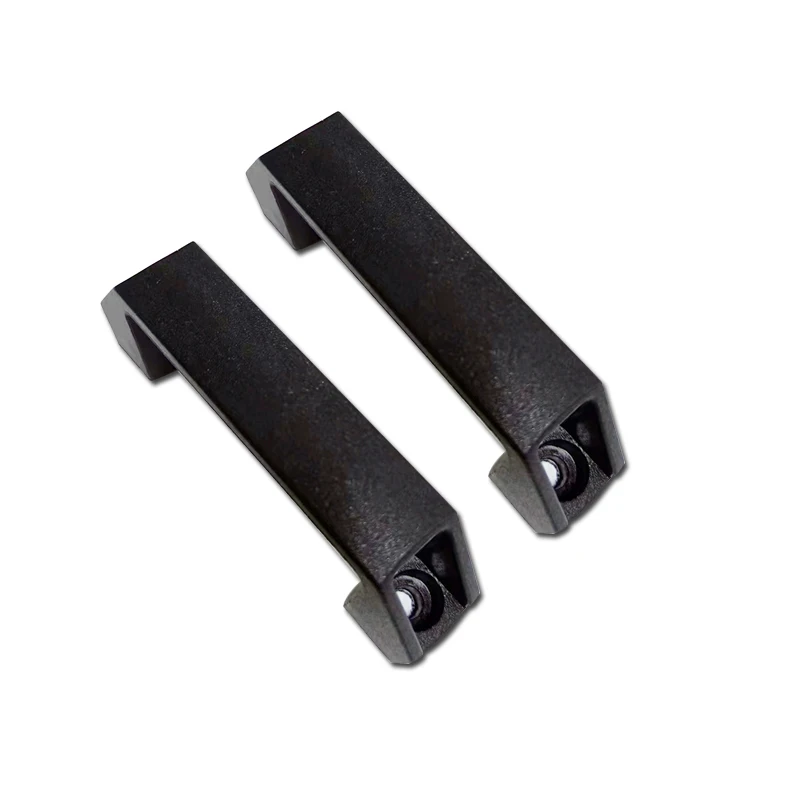 Simple Cabinet Door, Industrial Equipment Handle, Thickened Black Plastic Surface Mounted, Modern Toolbox, Square Handle