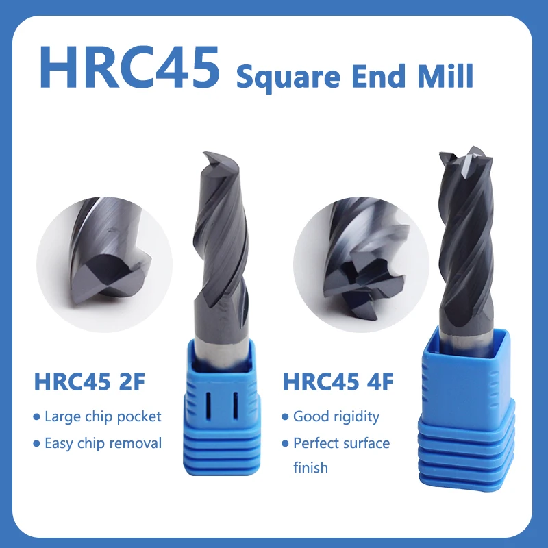 ЧПУ Freze твердосплавная двойная канавка квадратная Концевая фреза режущие инструменты для токарного станка