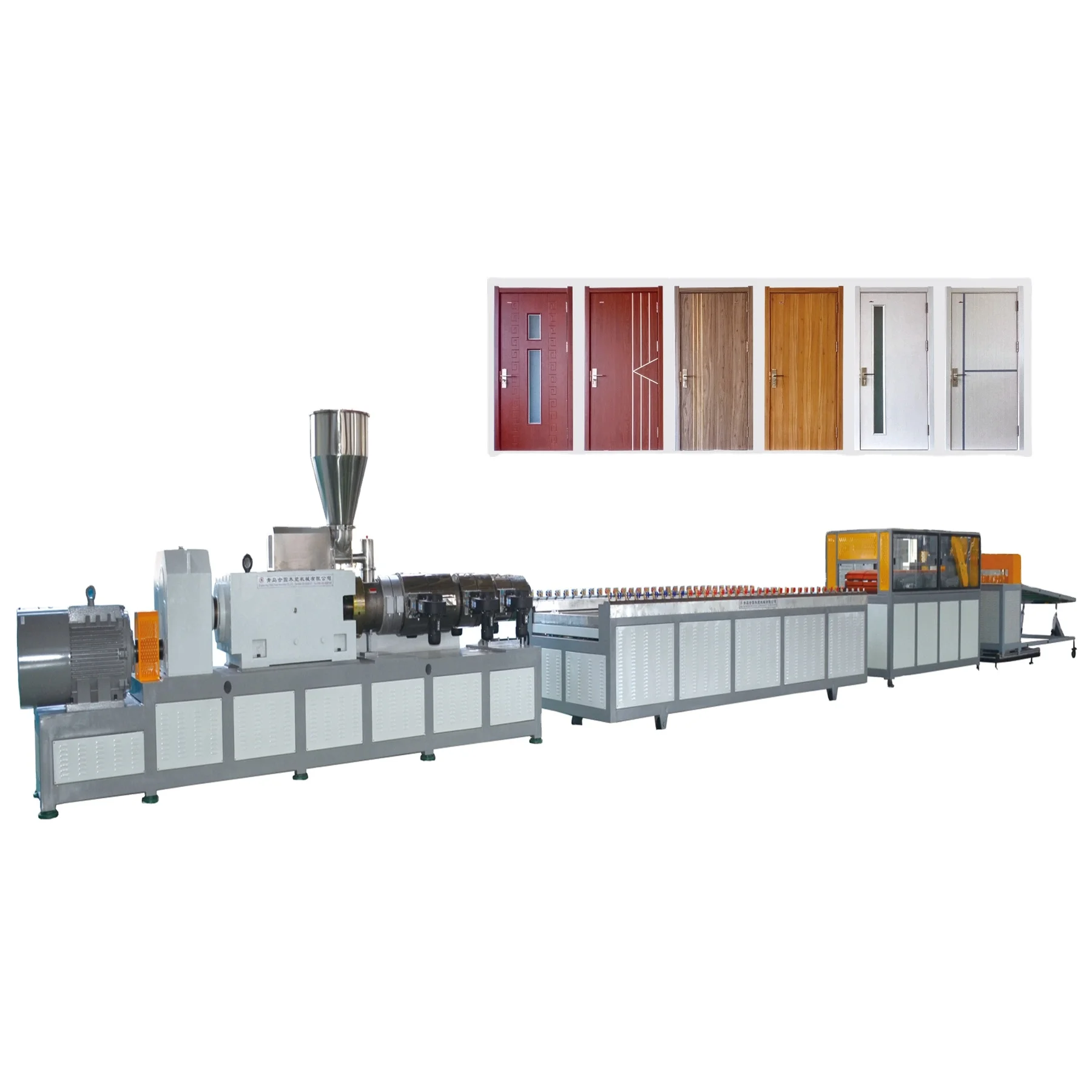 Wood Plastic Extruder PVC WPC Doors Machine Turnkey Project for door panel and door frame production line