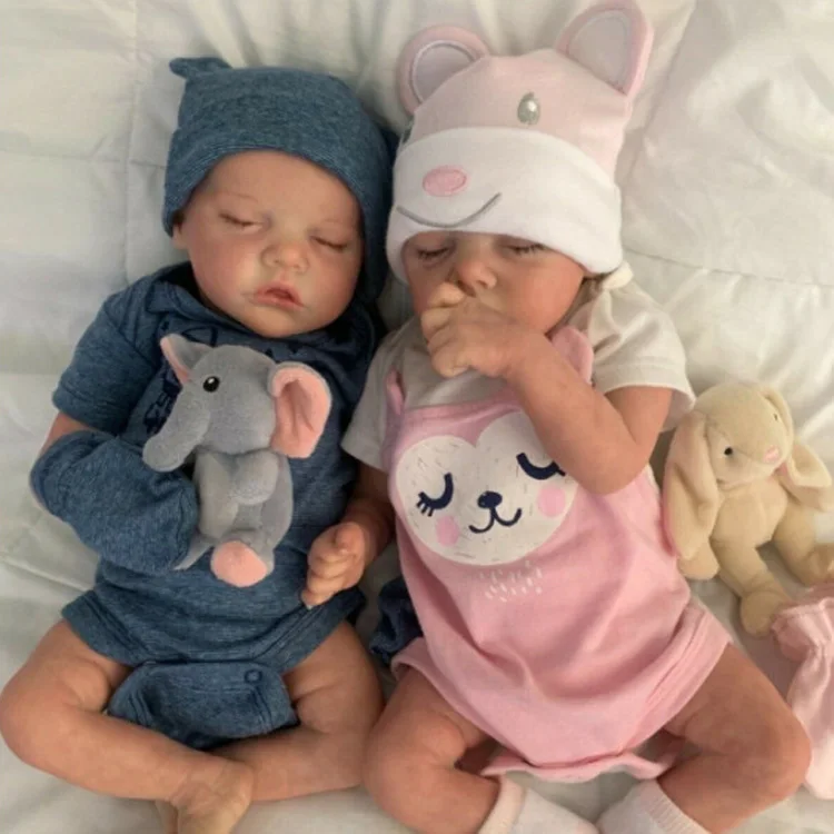 45 см Сестры Анна и Альбина Reborn Baby кукла девочиковая игрушка реального спальный Live Bebe возрождающая новорожденная