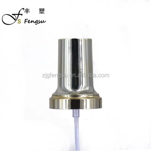 Luxury gold silver lotion spray pump cap for Lancome shape perfume bottle spray pump for lancome