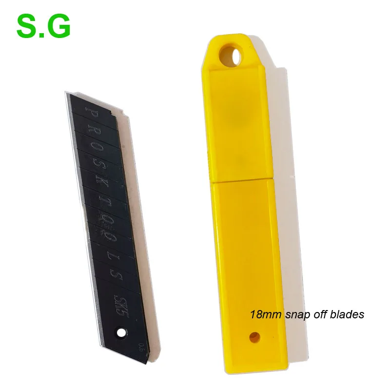 Utility Knife with Non-Slip Rubber Handle easy Change Blade 10 Extra 18MM Blades Box Cutter