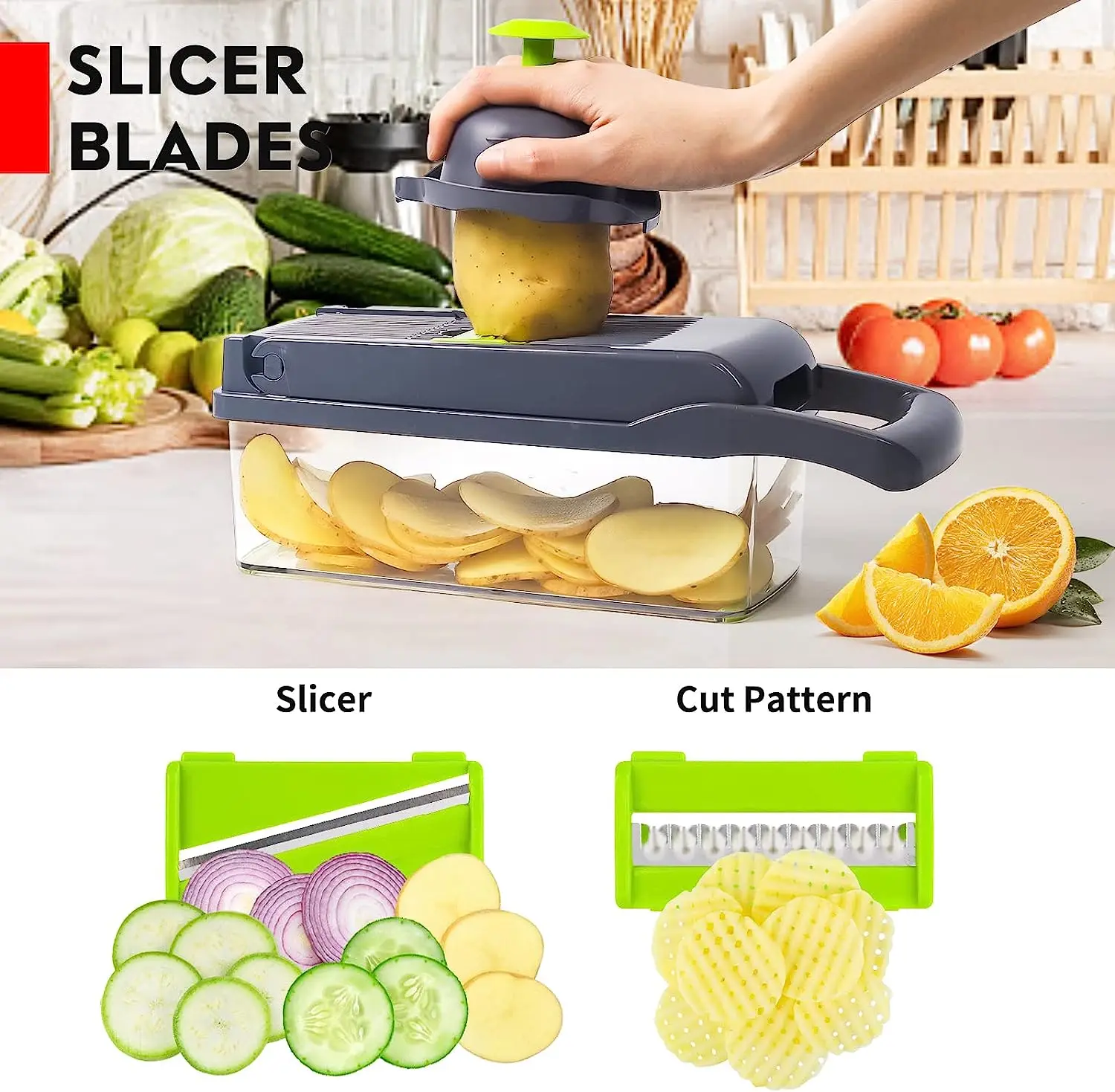 Low Price 14 In1 Mueller Pro Series Vegetable Slicer Chopper