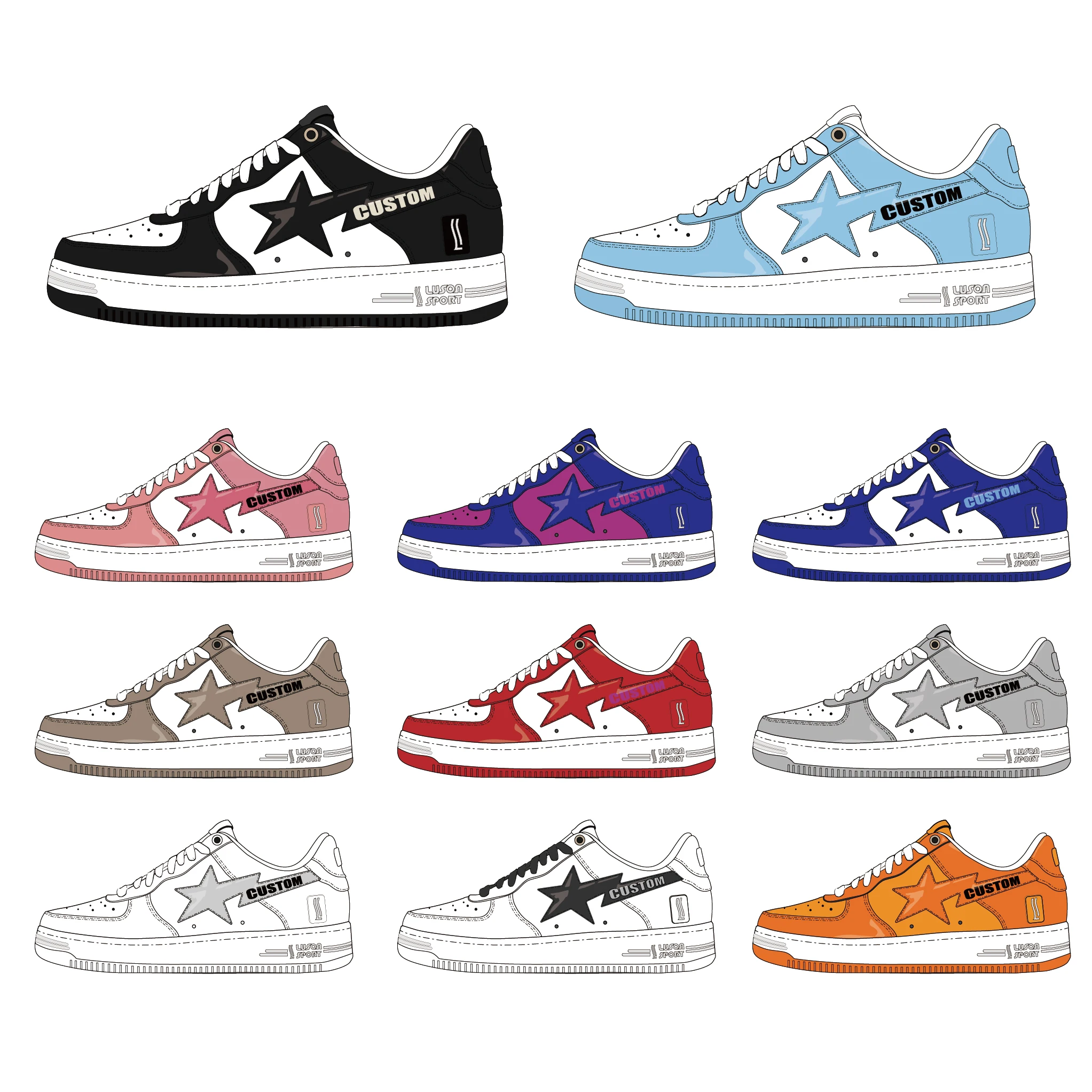 LUSON High quality sport shoes  outdoor original sports custom sneakers for men custom sneakers