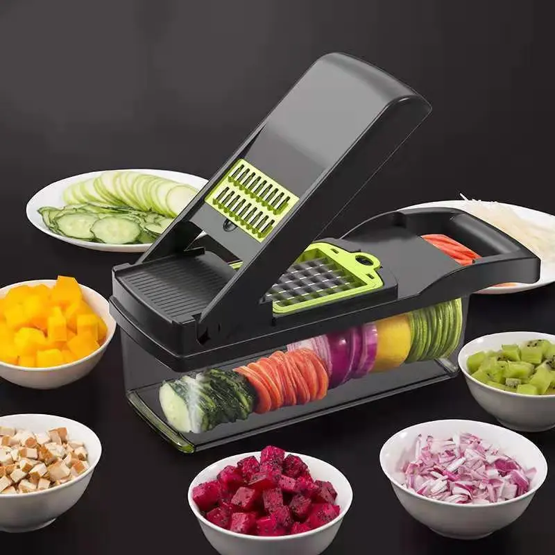 12 In 1 Hand Operated Vegetable Mandoline Slicer Veggie Chopper, Food Chopper Onion Cutter Veget
