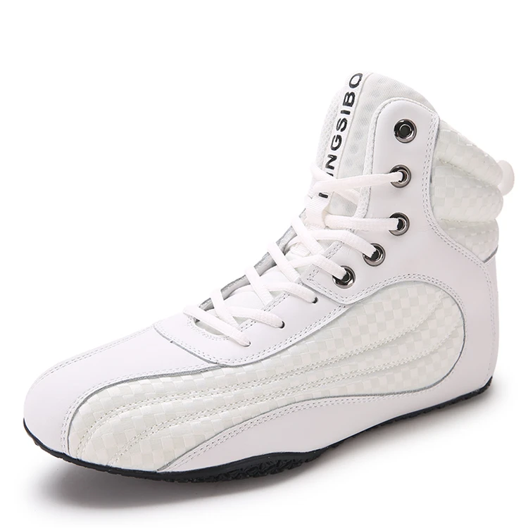 Professional High Top Breathable Non-slip Mens Boxing Sanda Shoes Wrestling Boots Shoes for Men