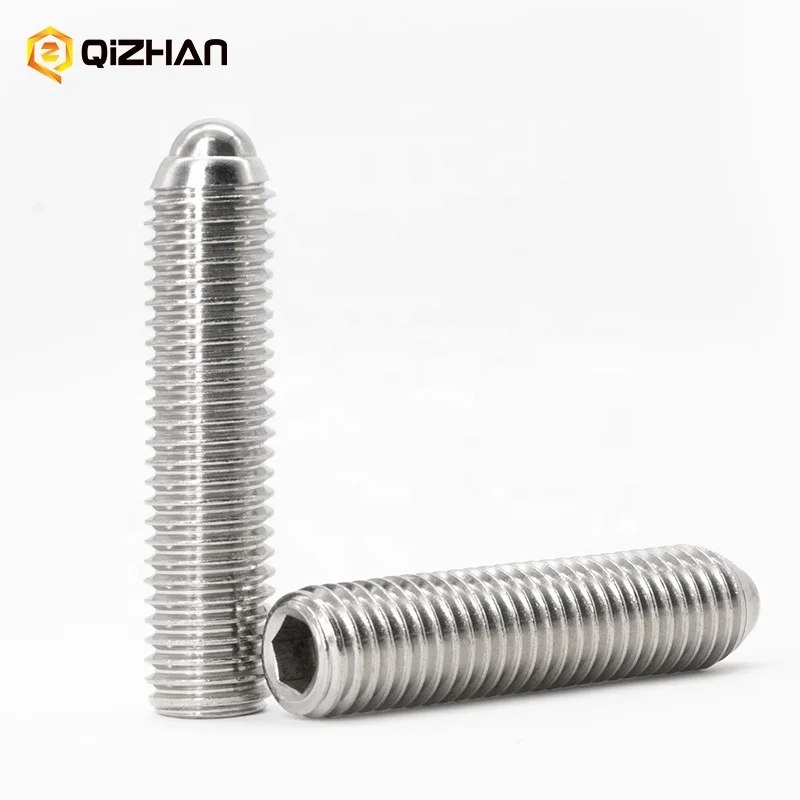 Factory Direct Customizable M3 to M20 M4 M6 M8 Hex socket Plunger Screw Ball Plunger Spring Loaded Ball Plungers