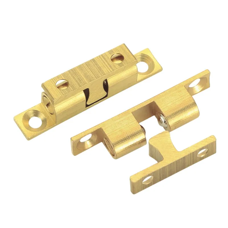 Factory Price Solid Brass Twin Ball Catch 43mm All Copper Touch Beads Lock Door Spring Clip