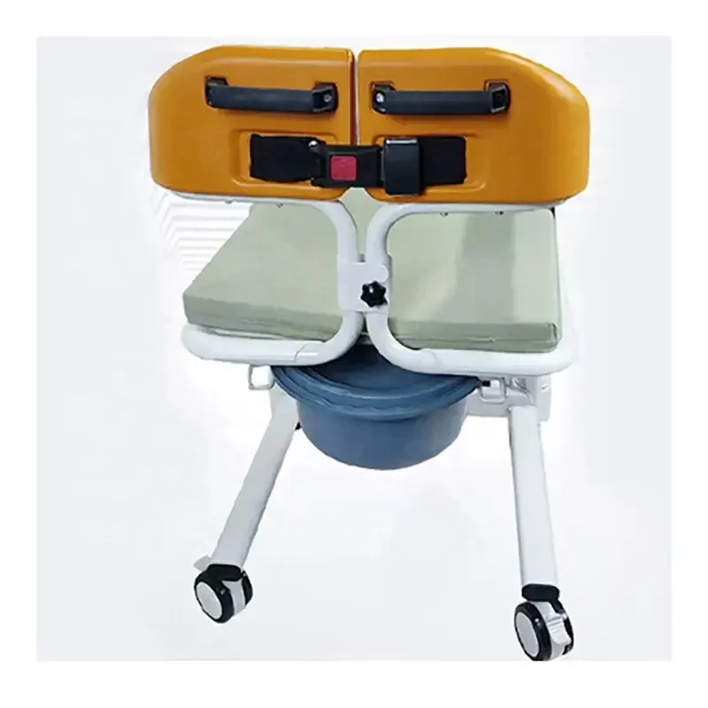 Hot selling new hydraulic manual hospital home elderly shift chair transfer chair with bedpan