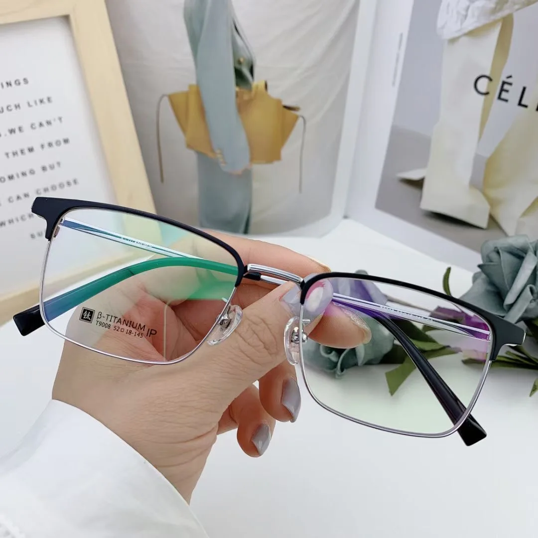 2021 новейшие титановые оптические оправы, модные мужские очки с блокировкой синего света, высококачественные очки для чтения, мужские очки WKT9008