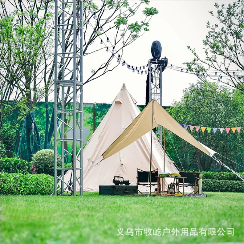 5M Outdoor Camping Cotton Canvas Teepee Tent For Events Indian Tipi Yurt Bell Tent
