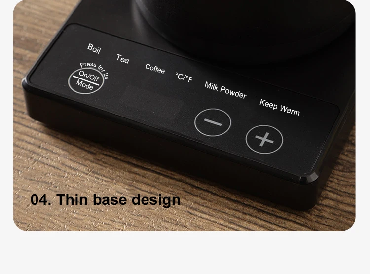 Water Heating Machine Electric Gooseneck Kettle With Black Temperature Control Electric Kettles