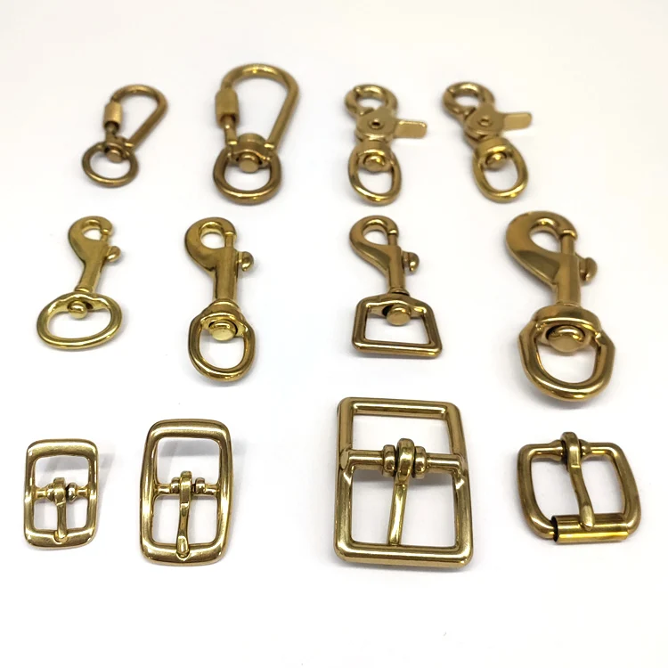 YN Strong Swivel Clasp Leash Hook Dog Collar Fastener Solid Brass Trigger Snap Purse Hooks Pin Belt Buckle for Leather Craft