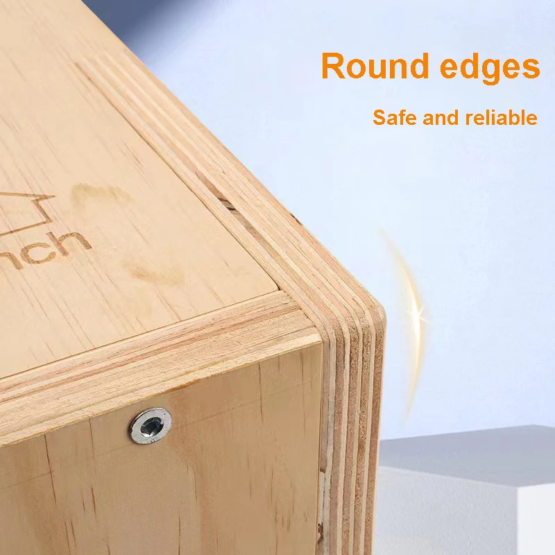 MKAS Caja De Salto 3 In 1 Custom Logo Wood Plyobox Plyo Jump Box Set Fitness Wooden Jump Plyometric Plyo Box