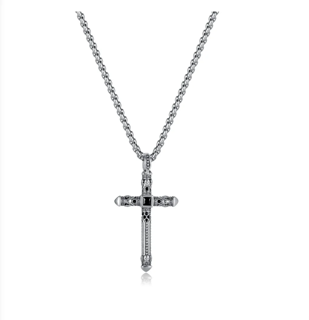 wholesale stainless steel gothic cross pendant costume jewelry infinity design cross pendant neck gold plated cross pendant