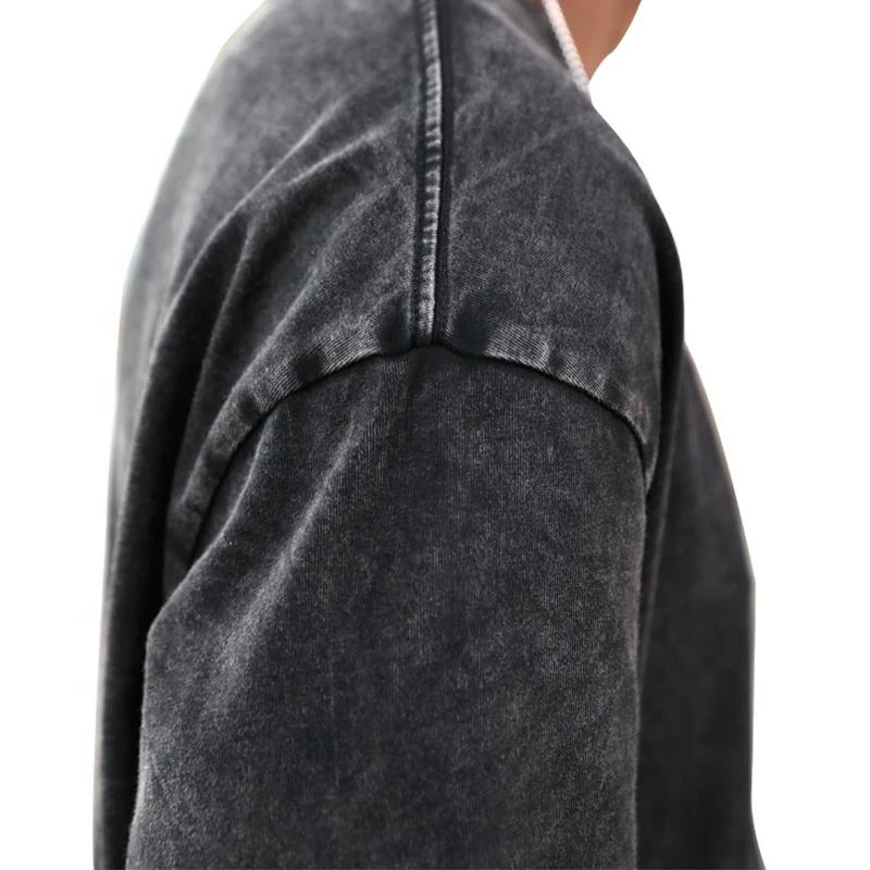 Men Vintage Wash Tshirt Custom T-Shirt Vintage Cotton T Shirt Oem Blank Vintage Rock T-Shirt