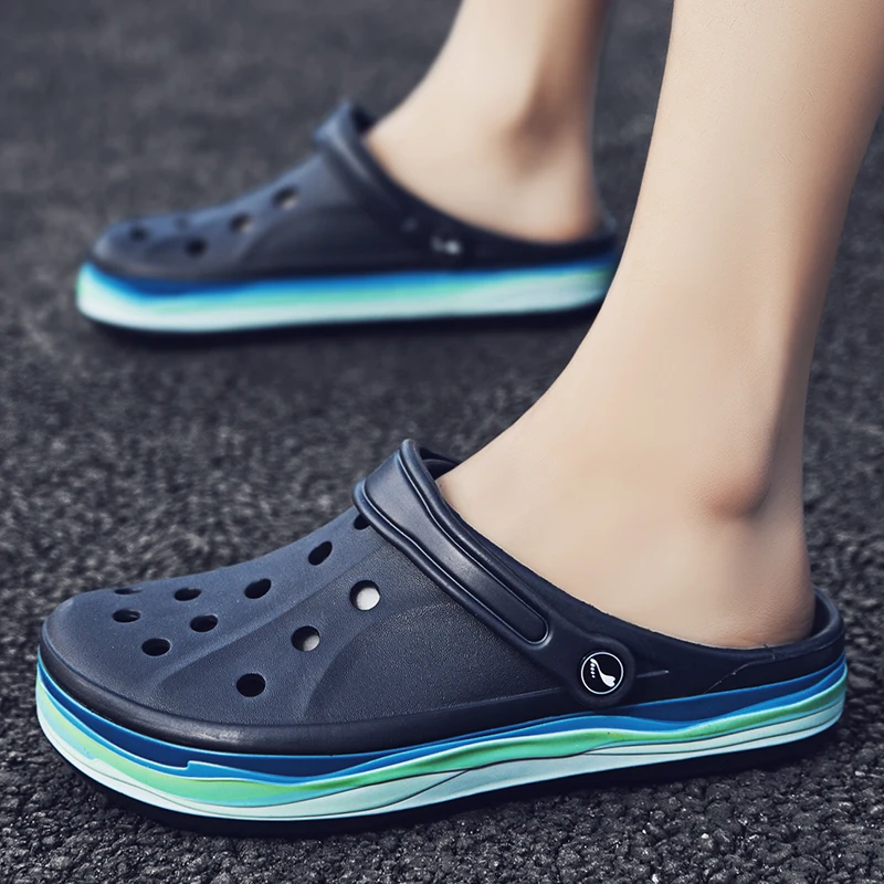 Лидер продаж, модные летние пляжные мужские сабо