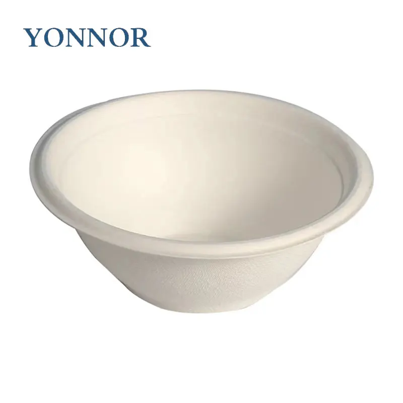 YONNOR Pulp Paper Plates Biodegradable Soup Bowls Disposable Food Packing Container
