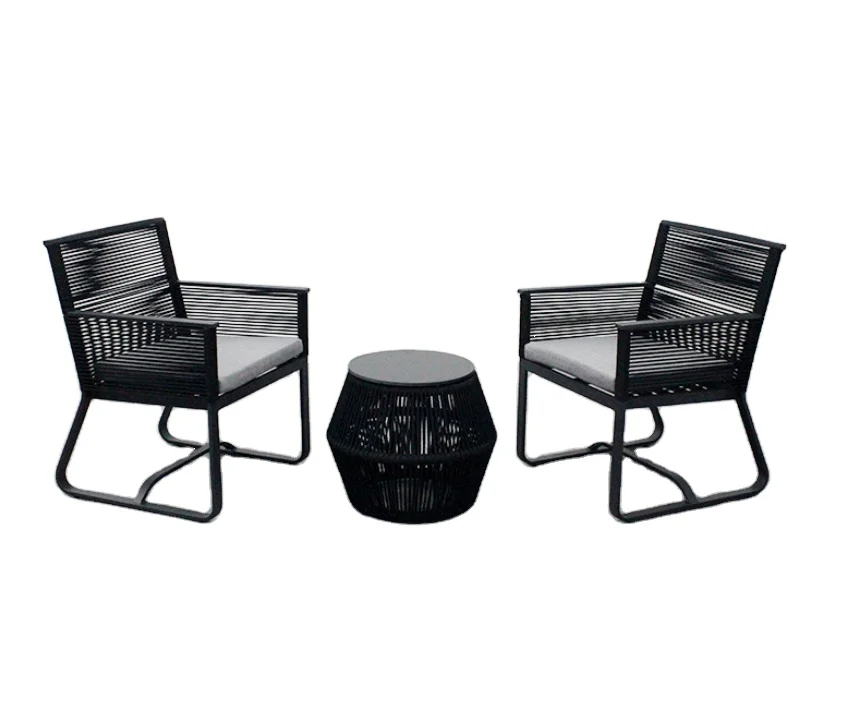 Fancy rope weaving aluminum outdoor sofa furniture