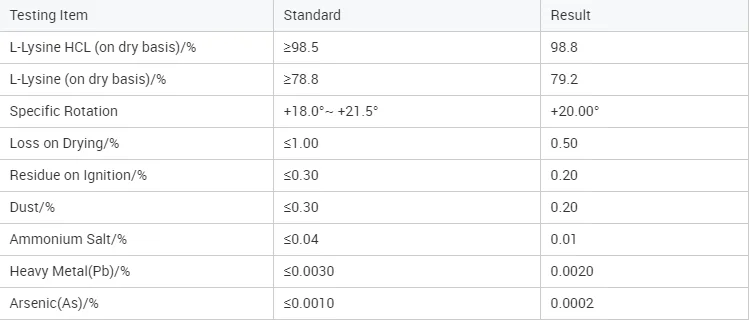 Feed Grade Amino Acid Additives L-Lysine HCL 98.5% for Fish Dog Pig Cattle Horse Other Animals