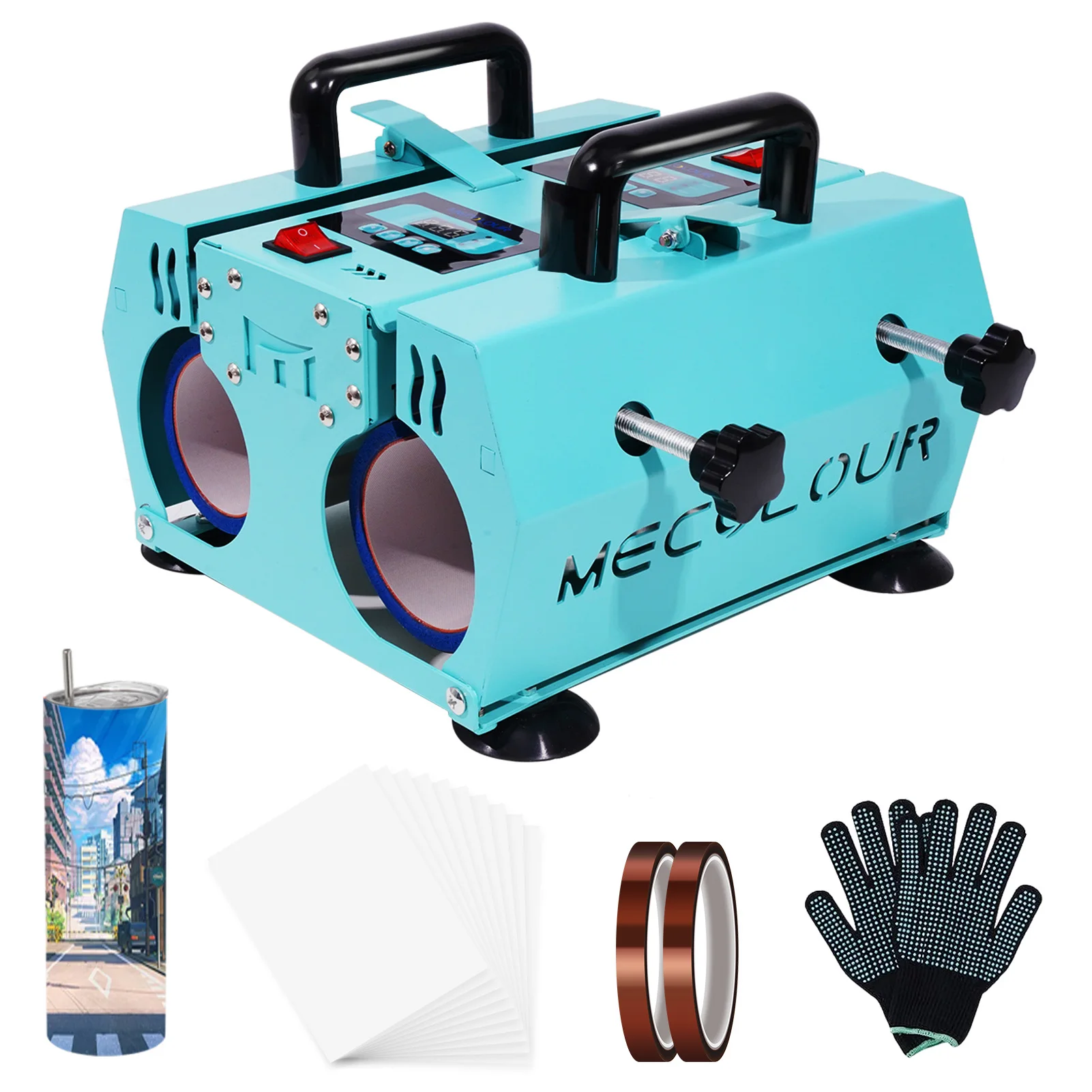 Double Station 30 oz sublimation cup mug tumbler heat press transfer machine