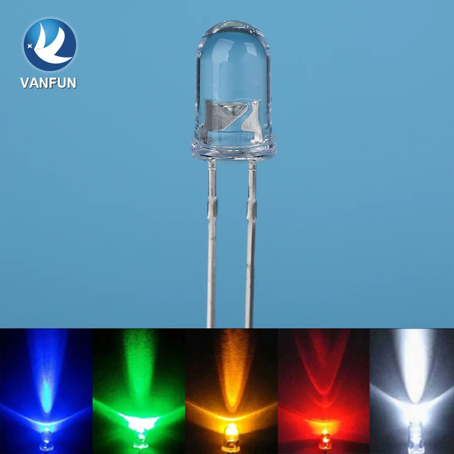 Epistar Chip LED 5mm round UV Lamp through Hole 365nm 395nm for Sterilization