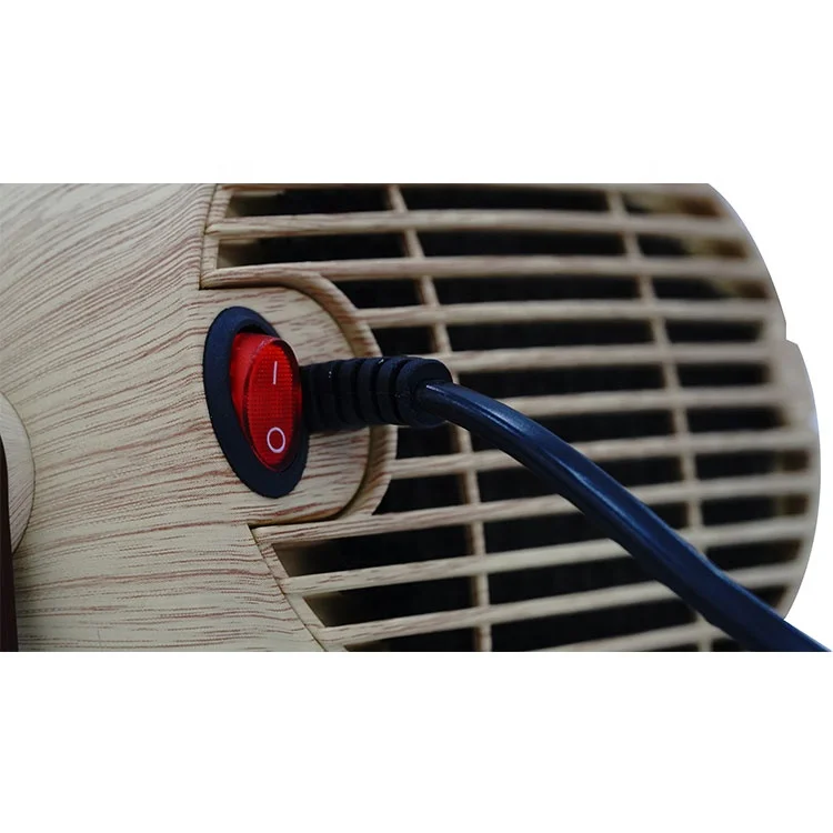 500W Bedroom Living Room Portable Desktop Mini Wooden Electric Heater Overheat Protection