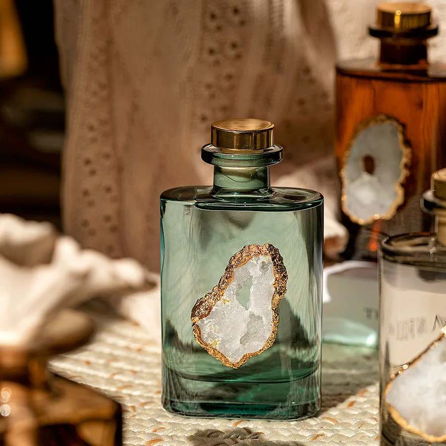 180ML Round Wide Mouth Fragrance Reed Diffuser Perfume Set With Packaging Boxes