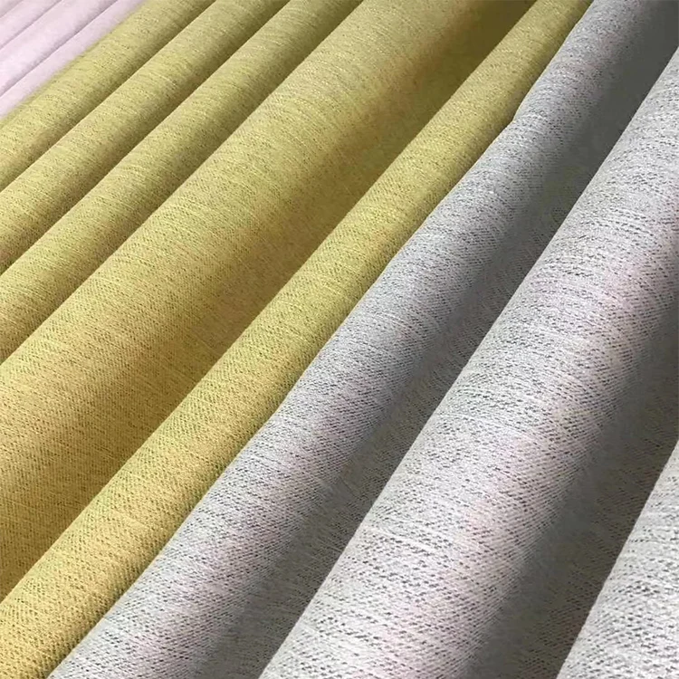 Free Samples Upholstery Plain Dyed Linen Fabrica for Modele de Rideaux salon