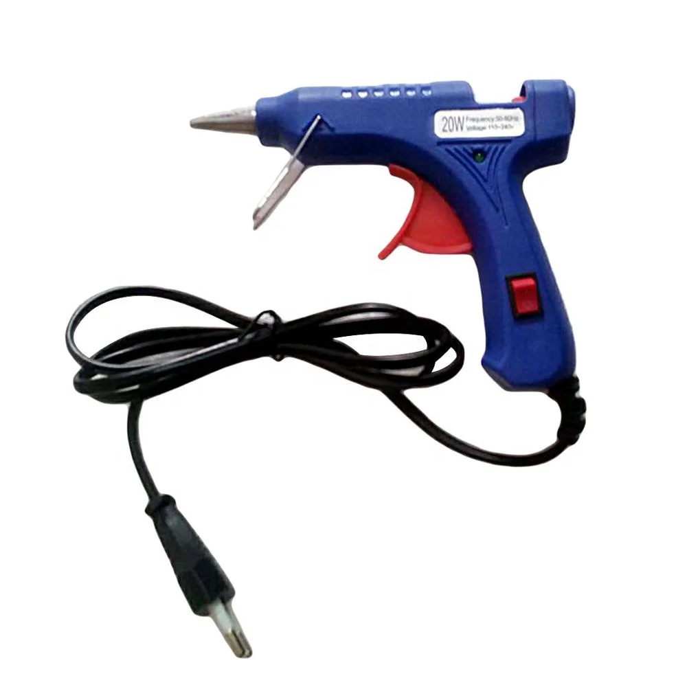 Hot Melt Glue Gun 20W EU Plug Industrial Mini Guns Thermo Electric Gluegun Heat Temperature Tool Graft Repair Tools