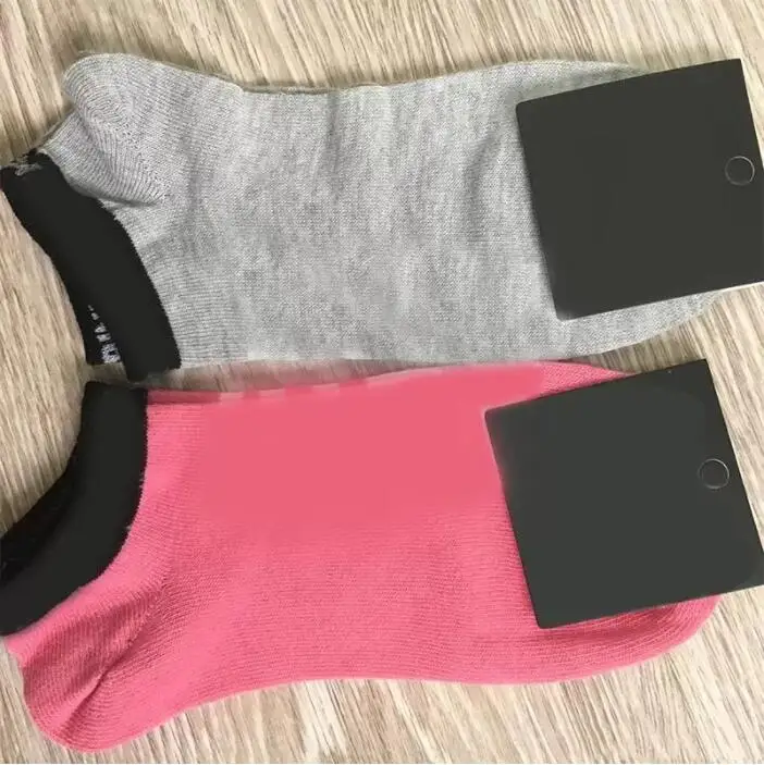 Women Sock with Tags Sports Basketball Soccer Teenagers Cheerleader Adult Cotton Short Ankle Socks Black Designer Pink Socks