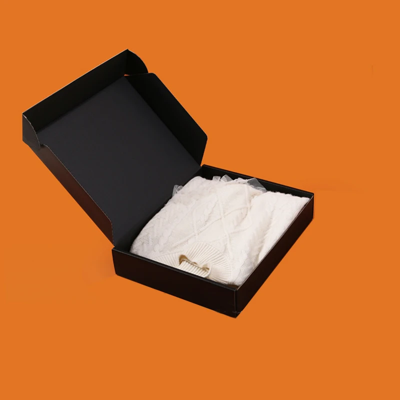Custom T-Shirt Packing Apparel Boxes Large Corrugated Paper Express for Clothing Packaging Embossing Sponge Liner Brand Logo