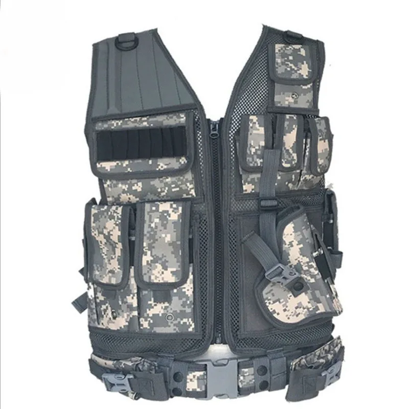 kyk factory Training Vest Multi-pocket Camouflage Vest gel ball soft bullet Mesh Breathable Protective Vest Men outdoors