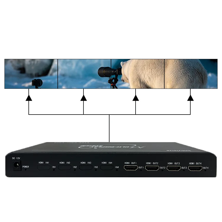 Для NOC номер подключи и играй 1x4 UHD матрица коробка AV коммутатор 4K