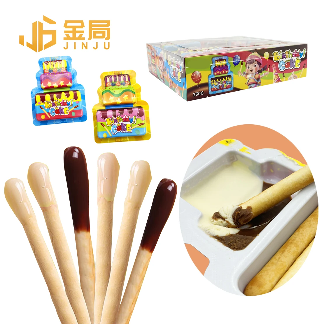 Birthday Cake Shape Biscuit Et Chocolat Finger Biscuits Dip Chocol Candies Milk Chocolate Biscuit