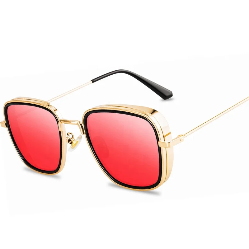  2019 винтажные очки Sinle в стиле стимпанк солнцезащитные uv400 Винтажные Солнцезащитные металлической оправе