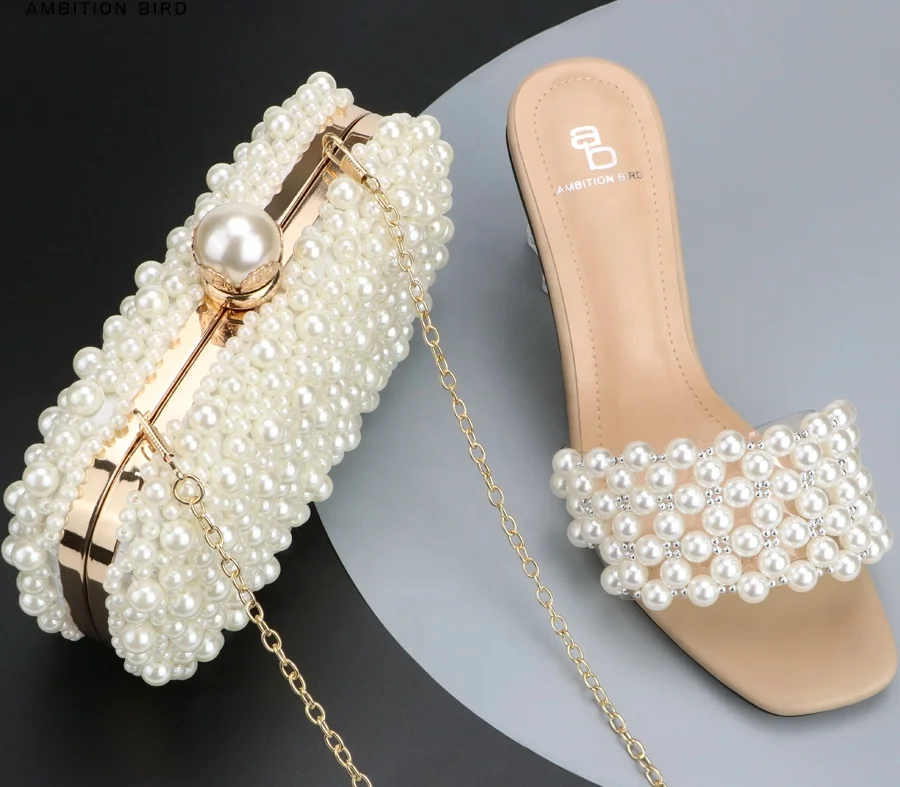 OEM ODM Service Wholesale African Woman Mini PVC Messenger Handbags Fashion Ladies Silver High Heel Shoe and Bag Set