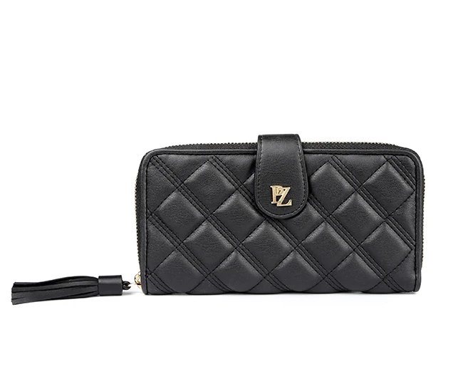 #7020 BSCI authorized factory diamond quilted clutch wallet purse vegan leather wallet quilted wallets for women fashionable